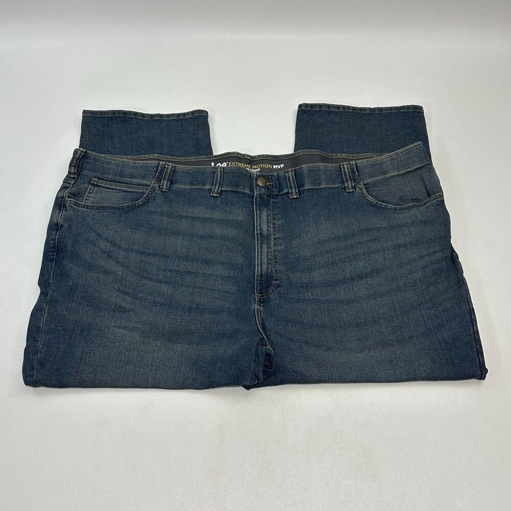 Lee Men's Jeans Blue Relaxed Straight Extreme Motion MVP, Size 6XL 60/30